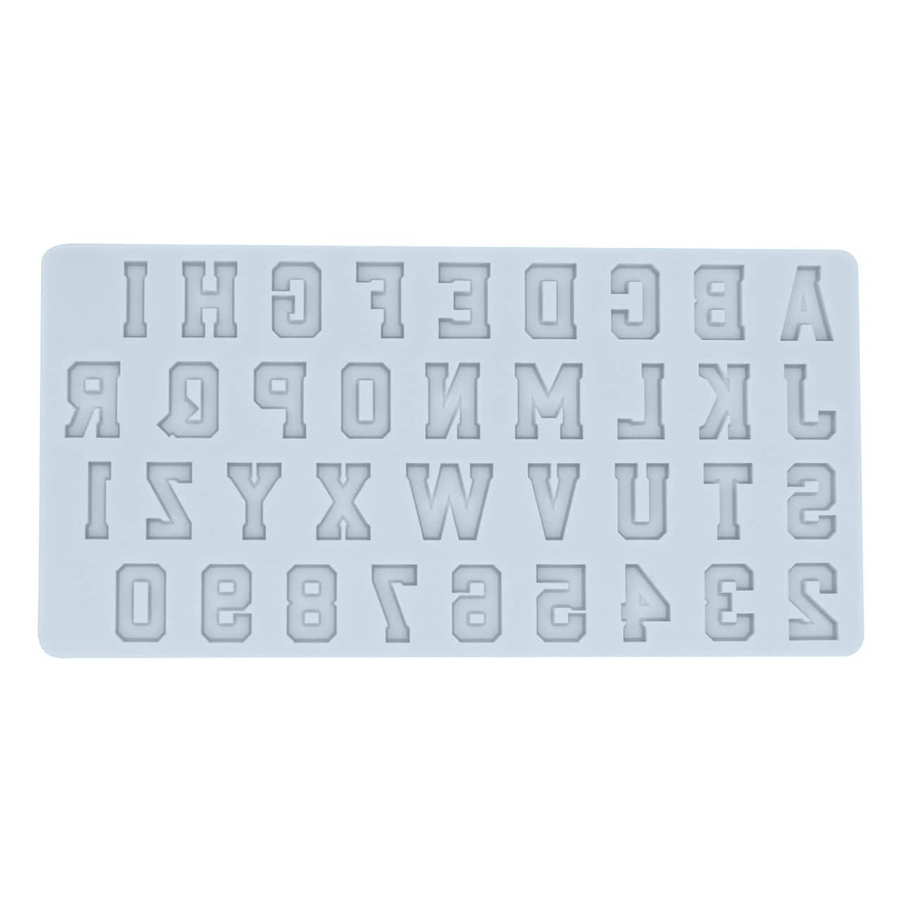 Varsity Alphabet Font Silicone Fondant Mould by Makery®